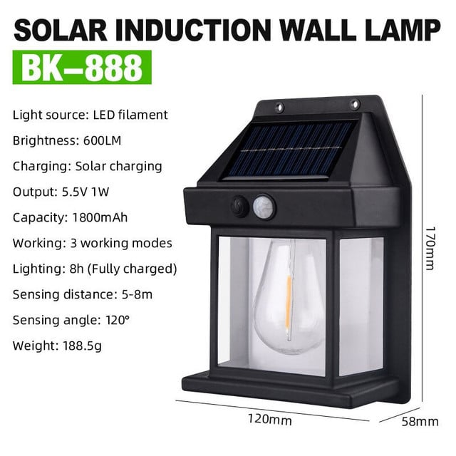 2026 New Outdoor Solar Wall Lamp